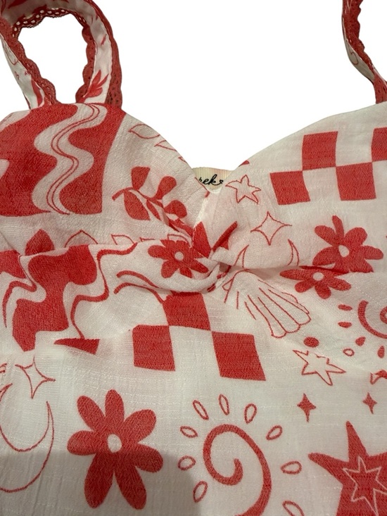 💜5/$50💜 Derek Heart Red and White Geometric Maxi Dress - Picture 7 of 12